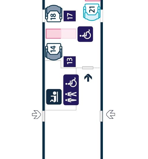 Image of a eurostar seat plan