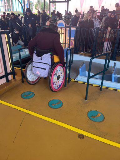 A wheelchair user boarding the boat