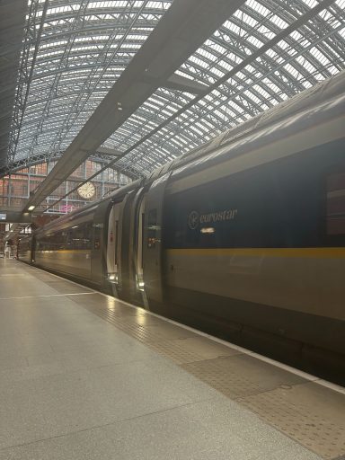 Image showing the Eurostar train at the platform with the doors open ready for boarding 