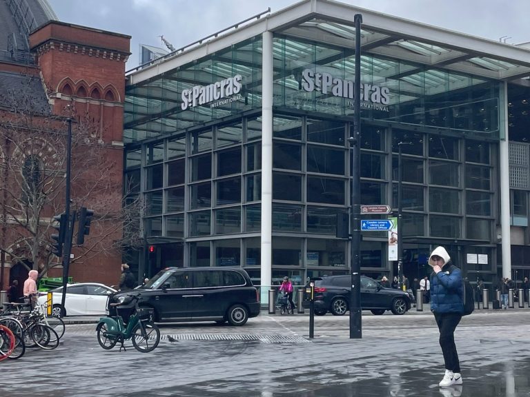 Image shows the exterior of Londons St Pancras train station