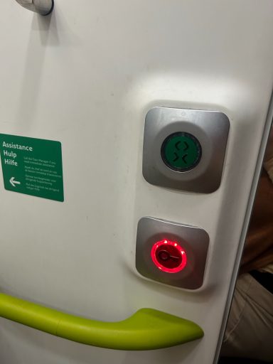 Image showing the SOS button situated above a grab rail