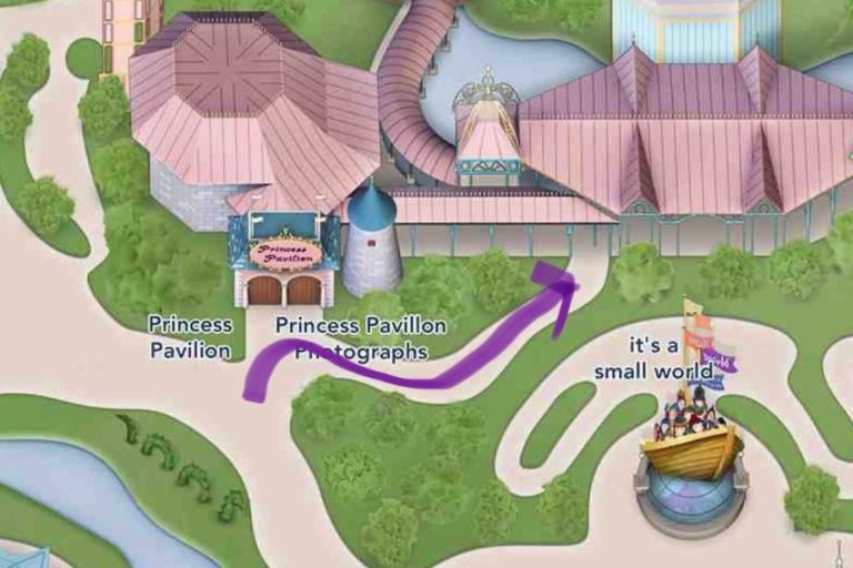 an image of the map showing that the disabled entrance to princess pavilion is to the right hand side of the building